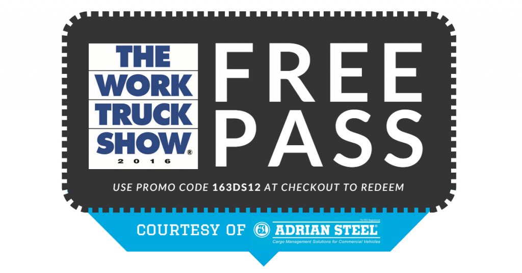 The Work Truck Show 2016 Free Pass Image | Adrian Steel 