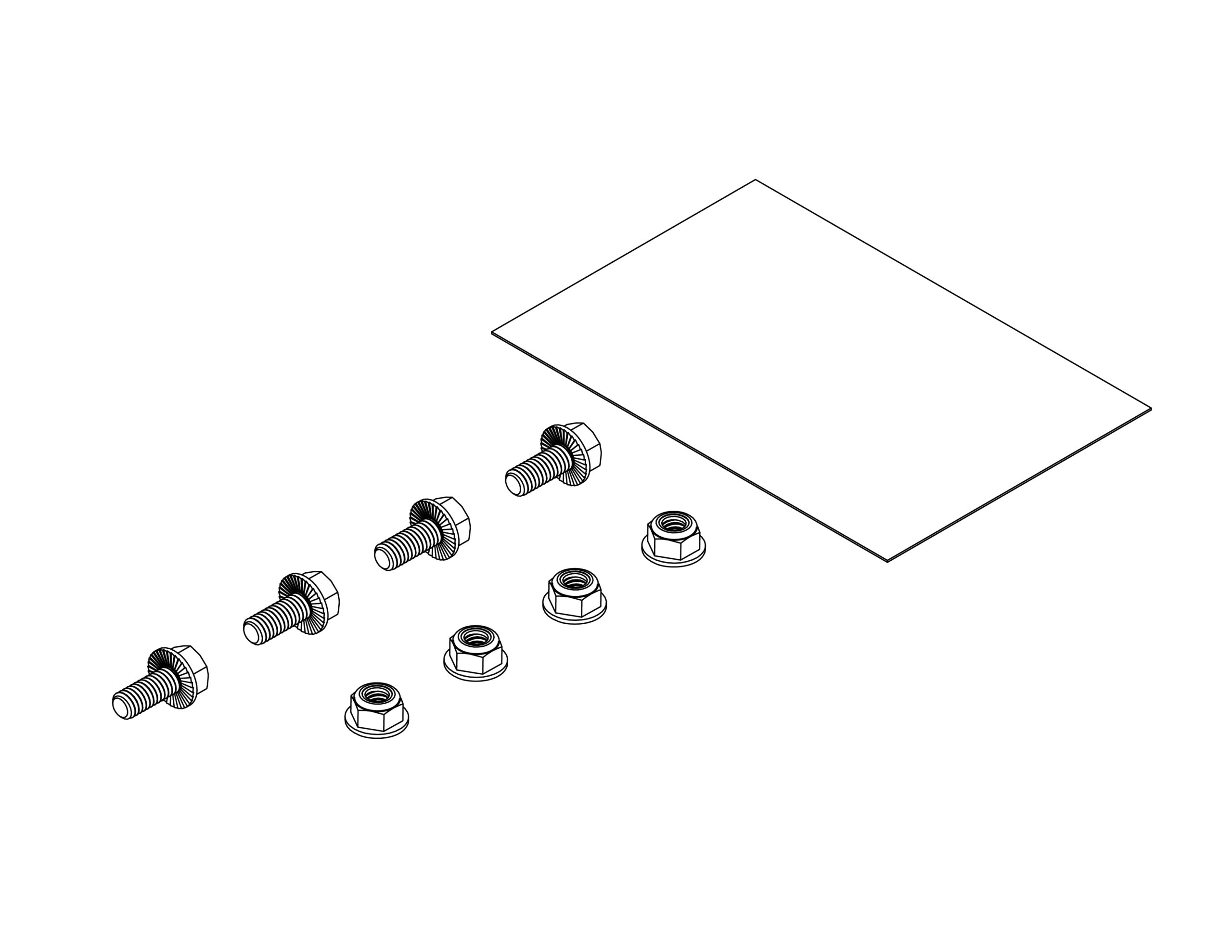 Bag of Fasteners for Rear Step