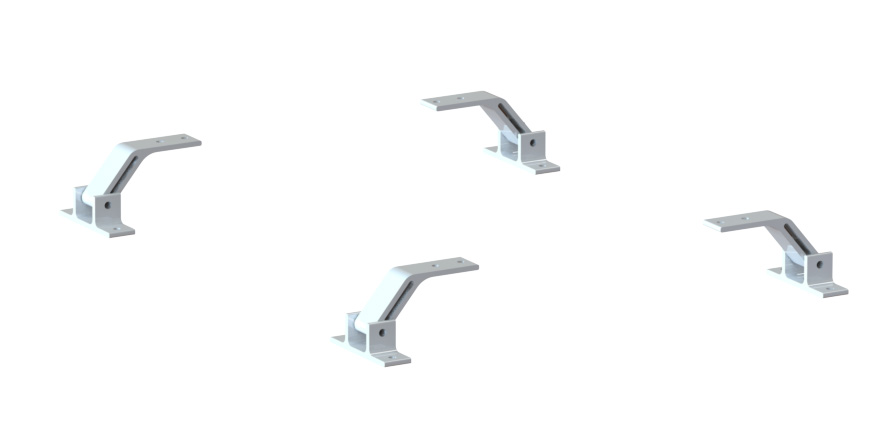 Profile Mounting Bracket Kit, 4-Pack, White, Multiple Vehicles