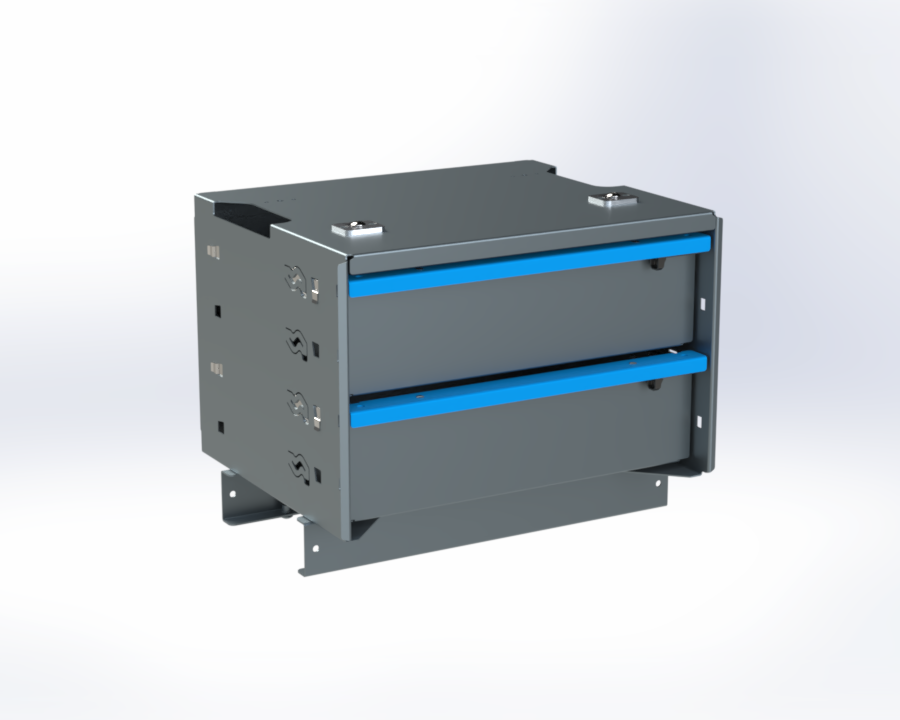 2-Drawer Unit w/ Risers, 14 x 18