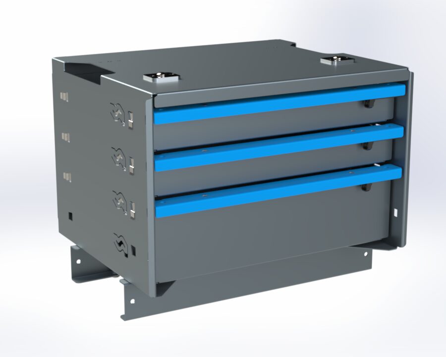 3-Drawer Unit w/ Risers, 14 x 18