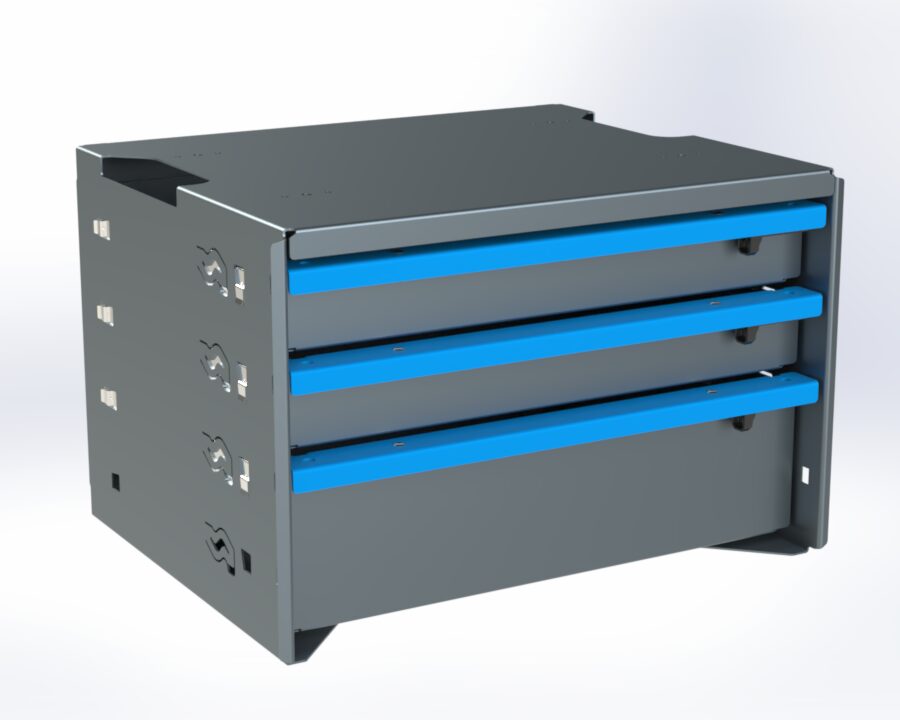 3-Drawer Unit, 14 x 18