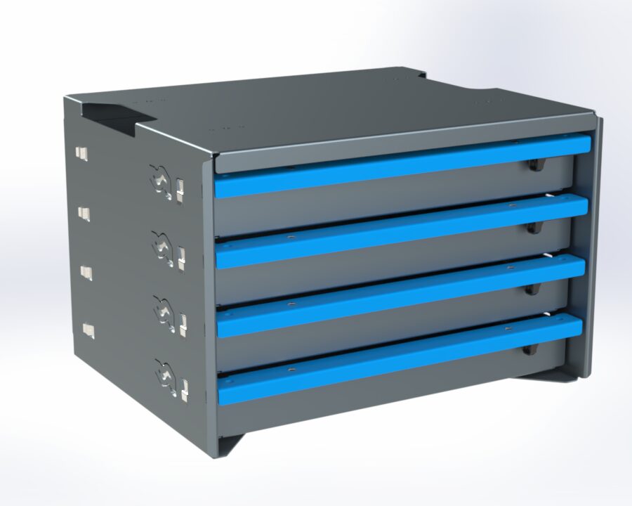 4-Drawer Unit, 14 x 18