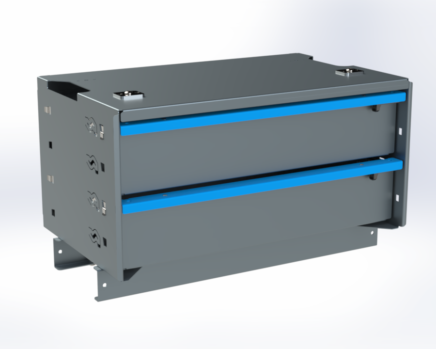 2-Drawer Unit w/ Risers, 14 x 24