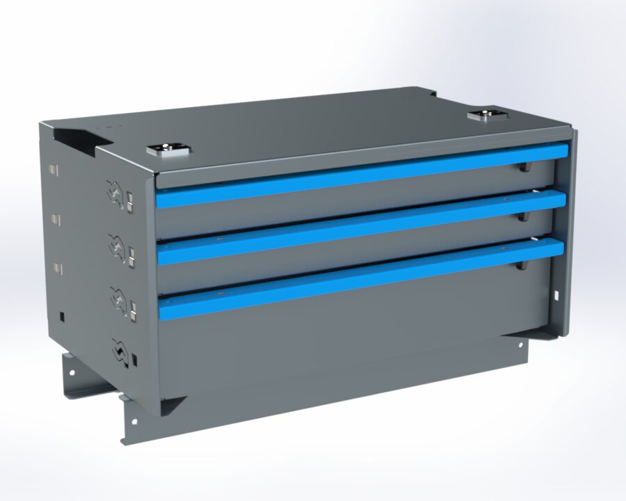 3-Drawer Unit w/ Risers, 14 x 24