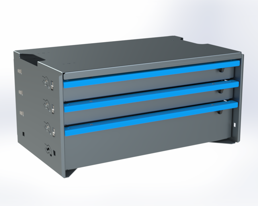 3-Drawer Unit, 14 x 24