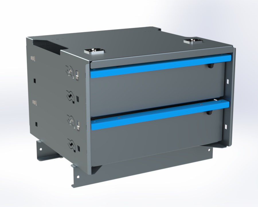 2-Drawer Unit w/ Risers, 16 x 18