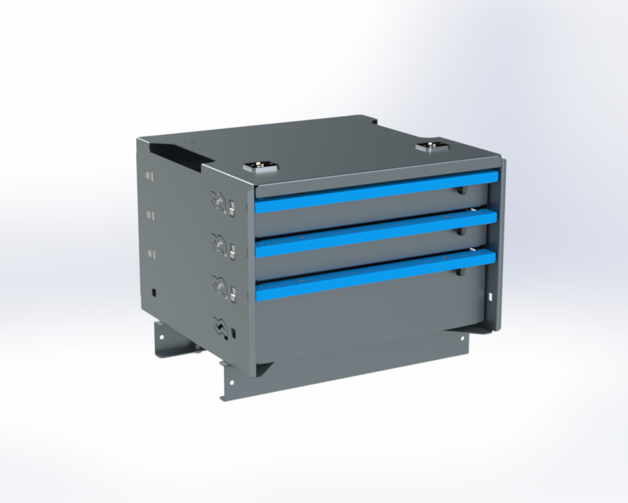 3-Drawer Unit w/ Risers, 16 x 18