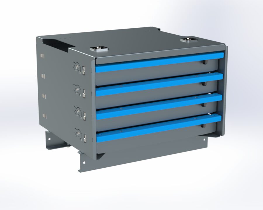 4-Drawer Unit w/ Risers, 16 x 18