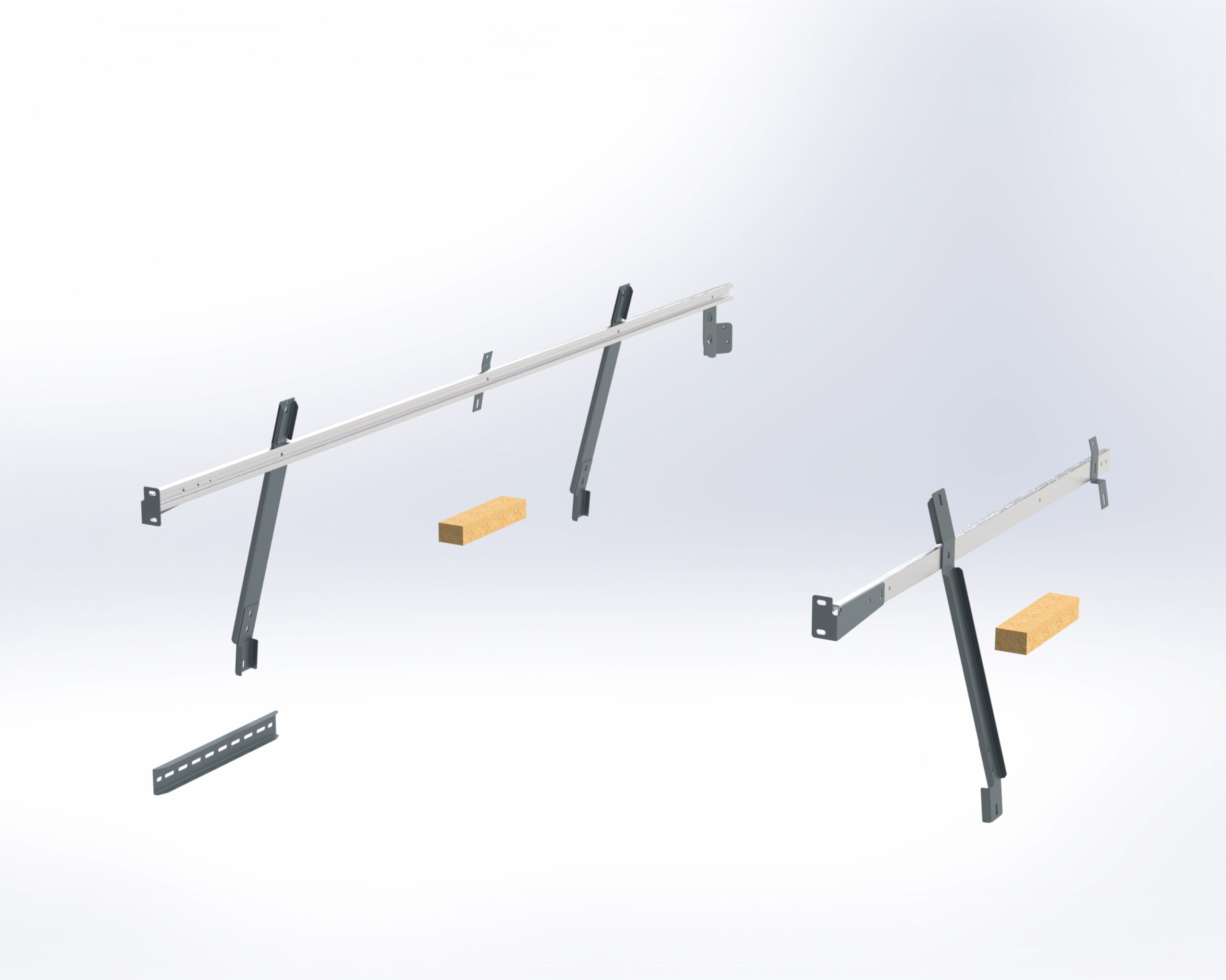 Mounting Rail Kit, Driver & Passenger Side, Transit Low Roof 130