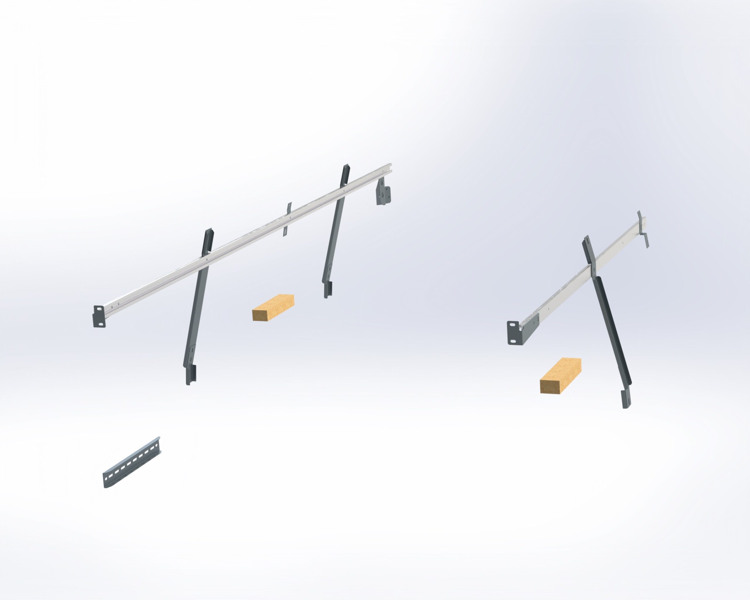 Mounting Rail Kit, Driver & Passenger Side, Transit Low Roof 148