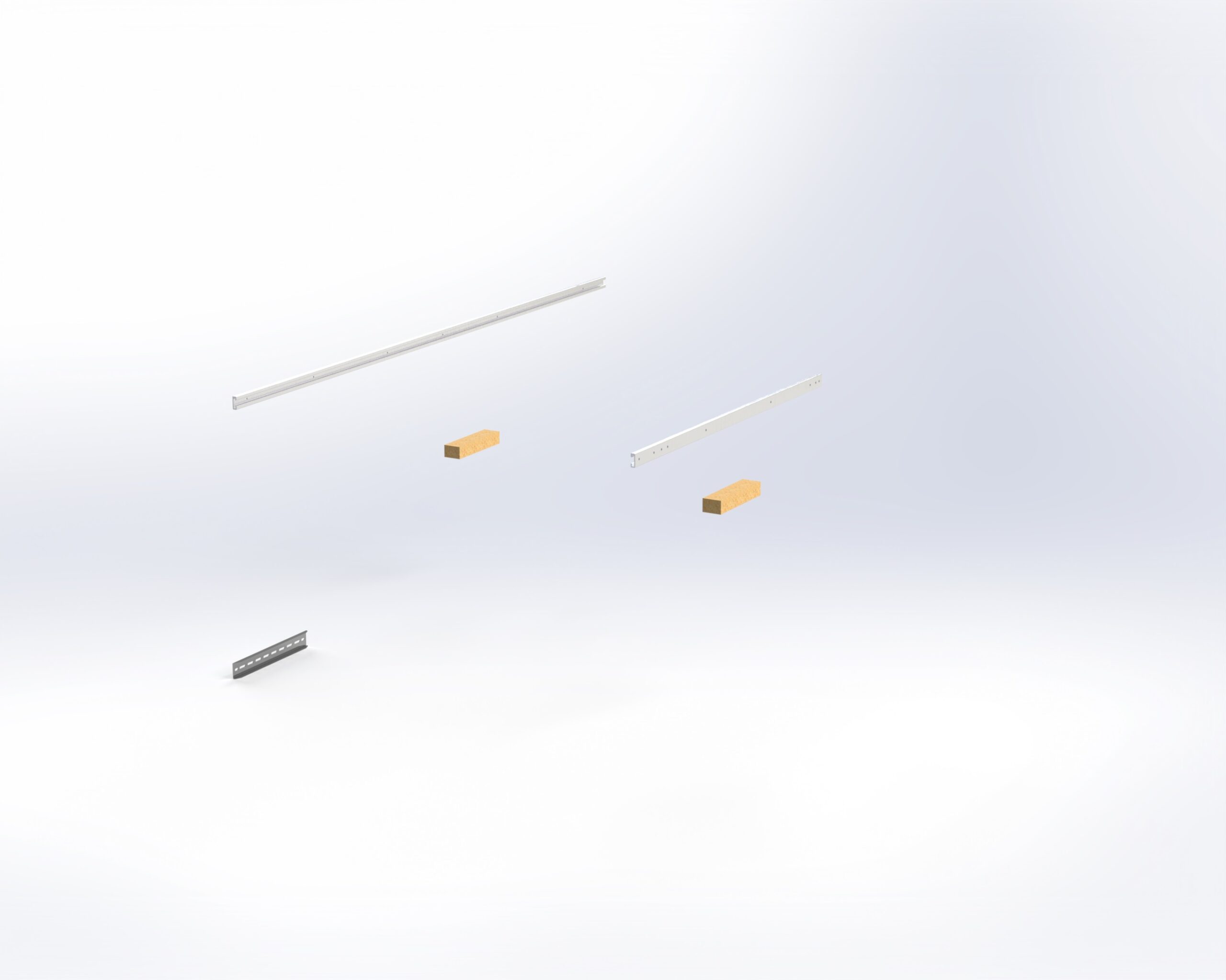 Mounting Rail Kit, Driver & Passenger Side, Transit Mid Roof 130