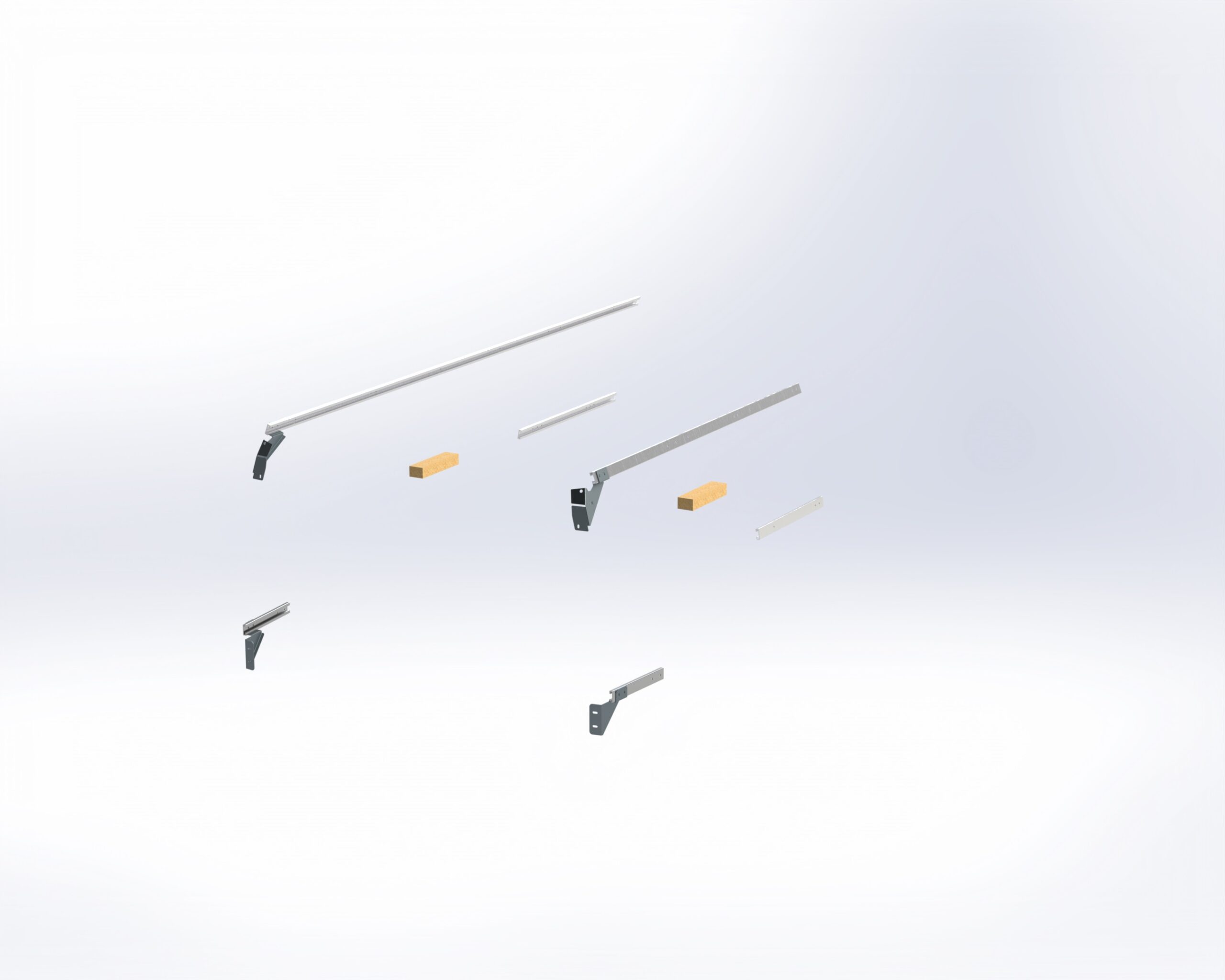 Mounting Rail Kit, Driver & Passenger Side, Express/Savana Low Roof 155