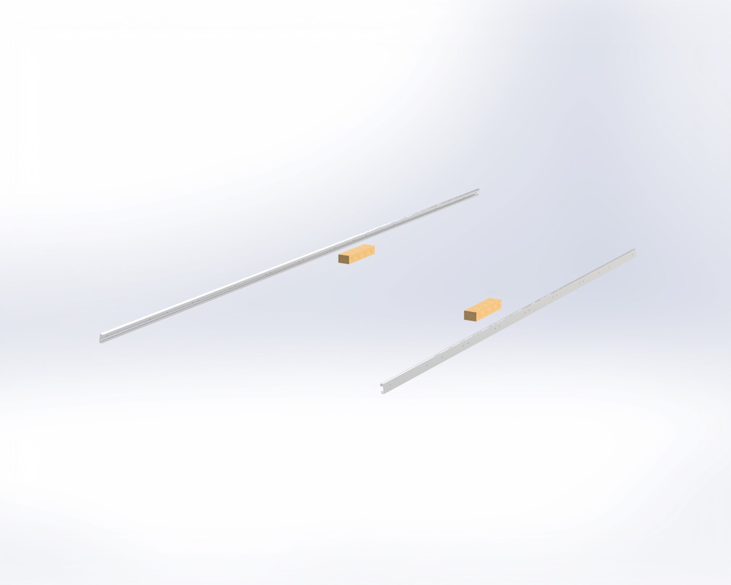 Mounting Rail Kit, Driver & Passenger Side, Sprinter High Roof 170X
