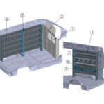 Bin Shelving Package, Transit High Roof 148 – BIN-FT-HR148