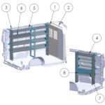 Bin Shelving Package, ProMaster Low Roof 118 – BIN-PM-LR118