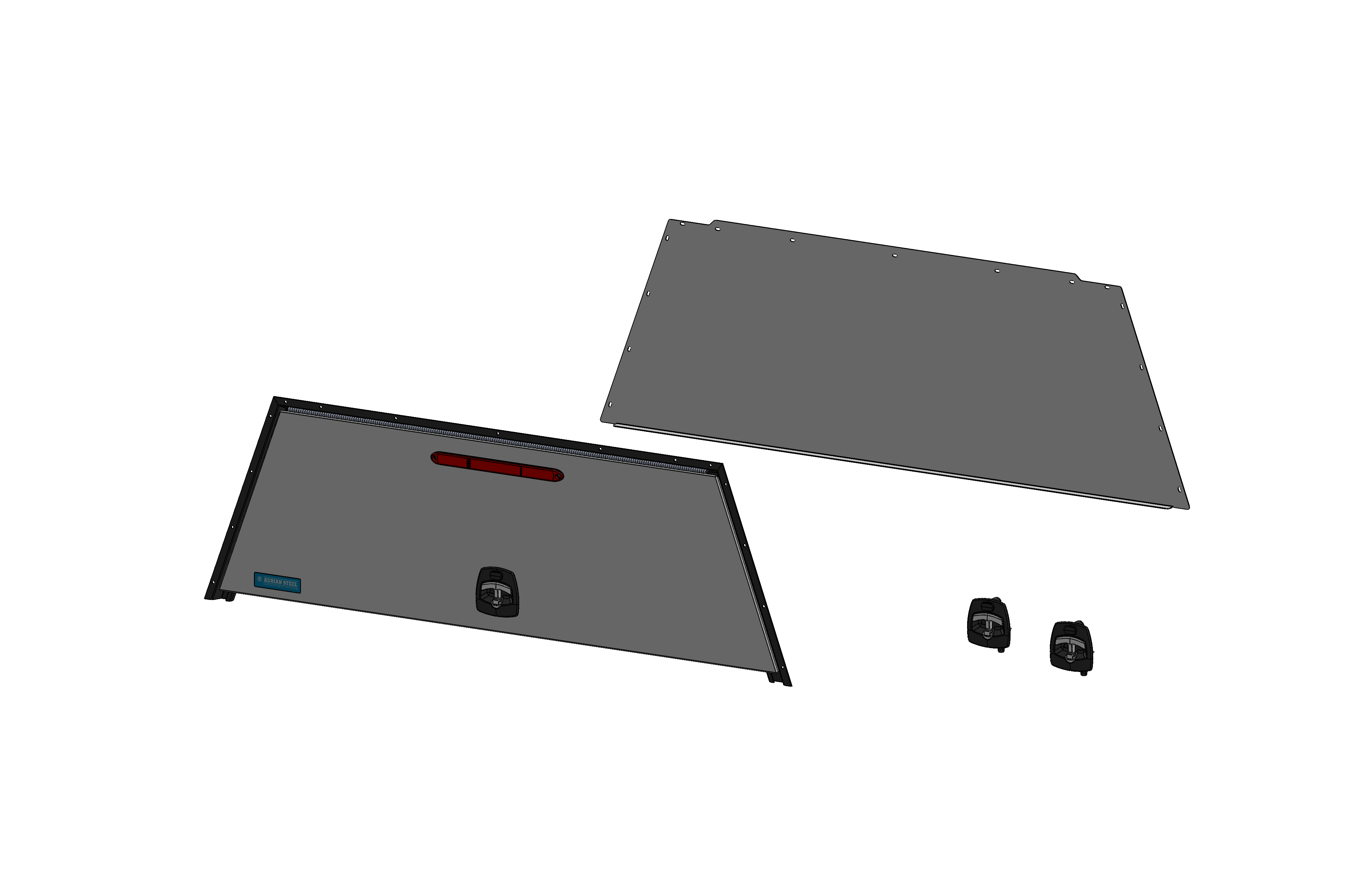 Truck Cap Closure Kit w/ Hatch Door & E-Locks, 23