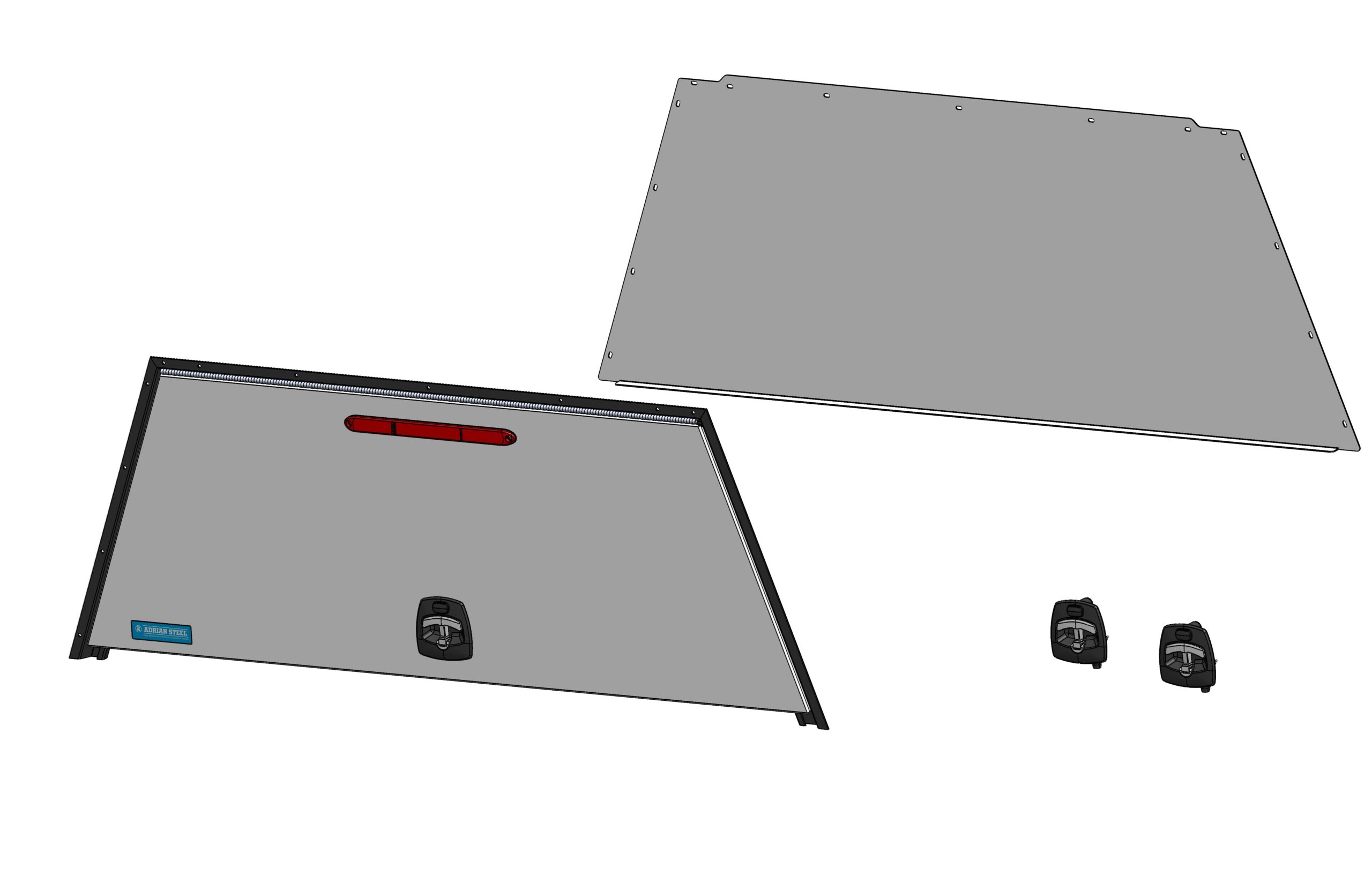 Truck Cap Closure Kit w/ Hatch Door & E-Locks, 26