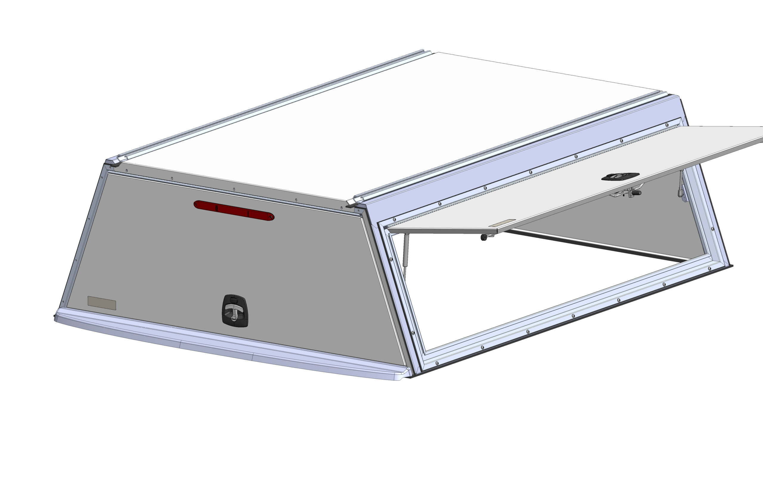 Adrian Truck Cap w/ E-Locks, Silverado 2500/3500 8' Bed