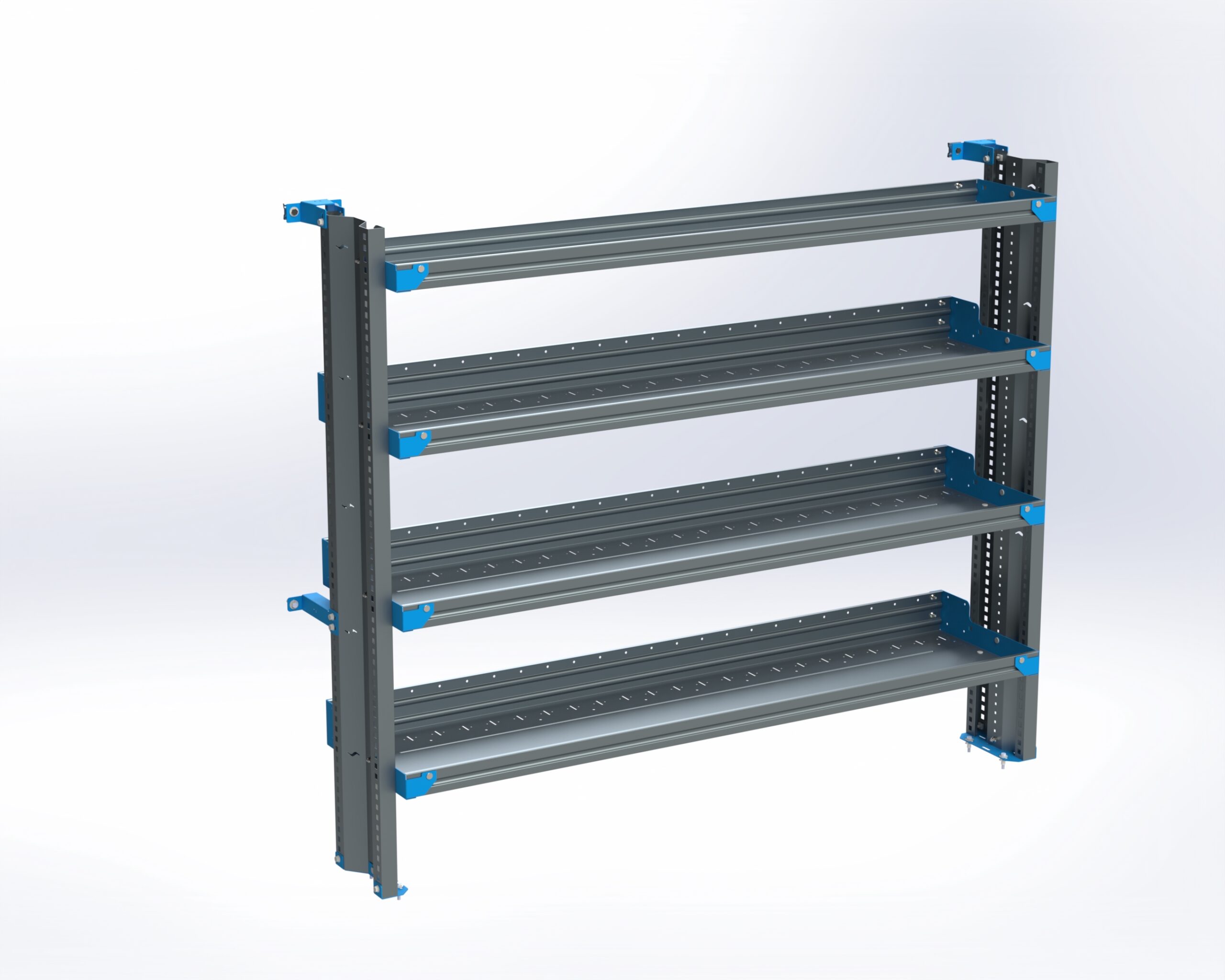 4-Shelf Unit, Cabinet Use, 16x72