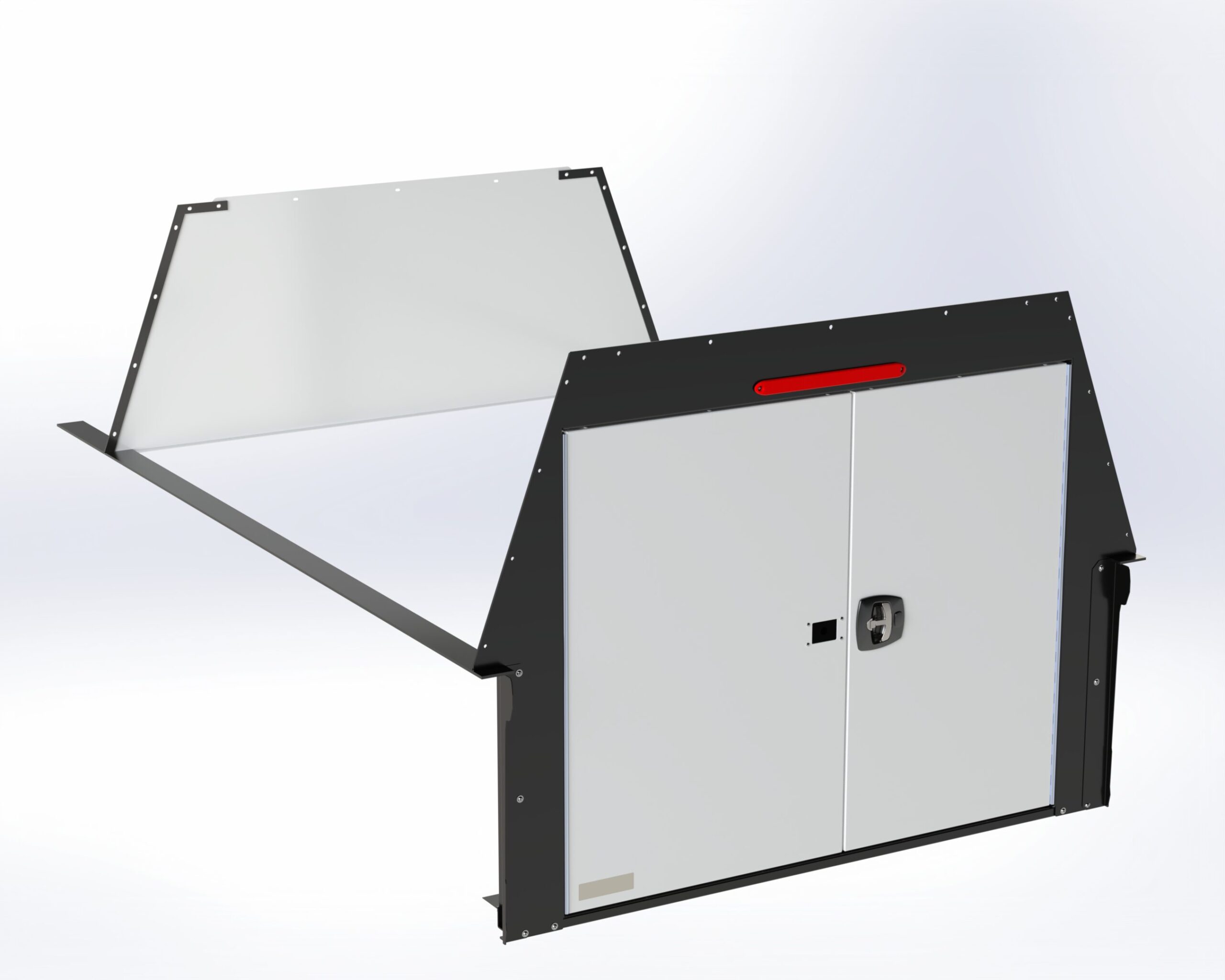 Truck Cap Closure Kit w/ Barn Door & Mechanical Locks, 26