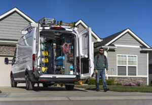 open work van showing the van configuration