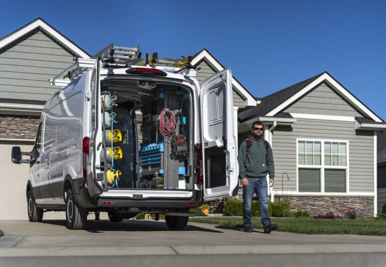 open work van showing the van configuration
