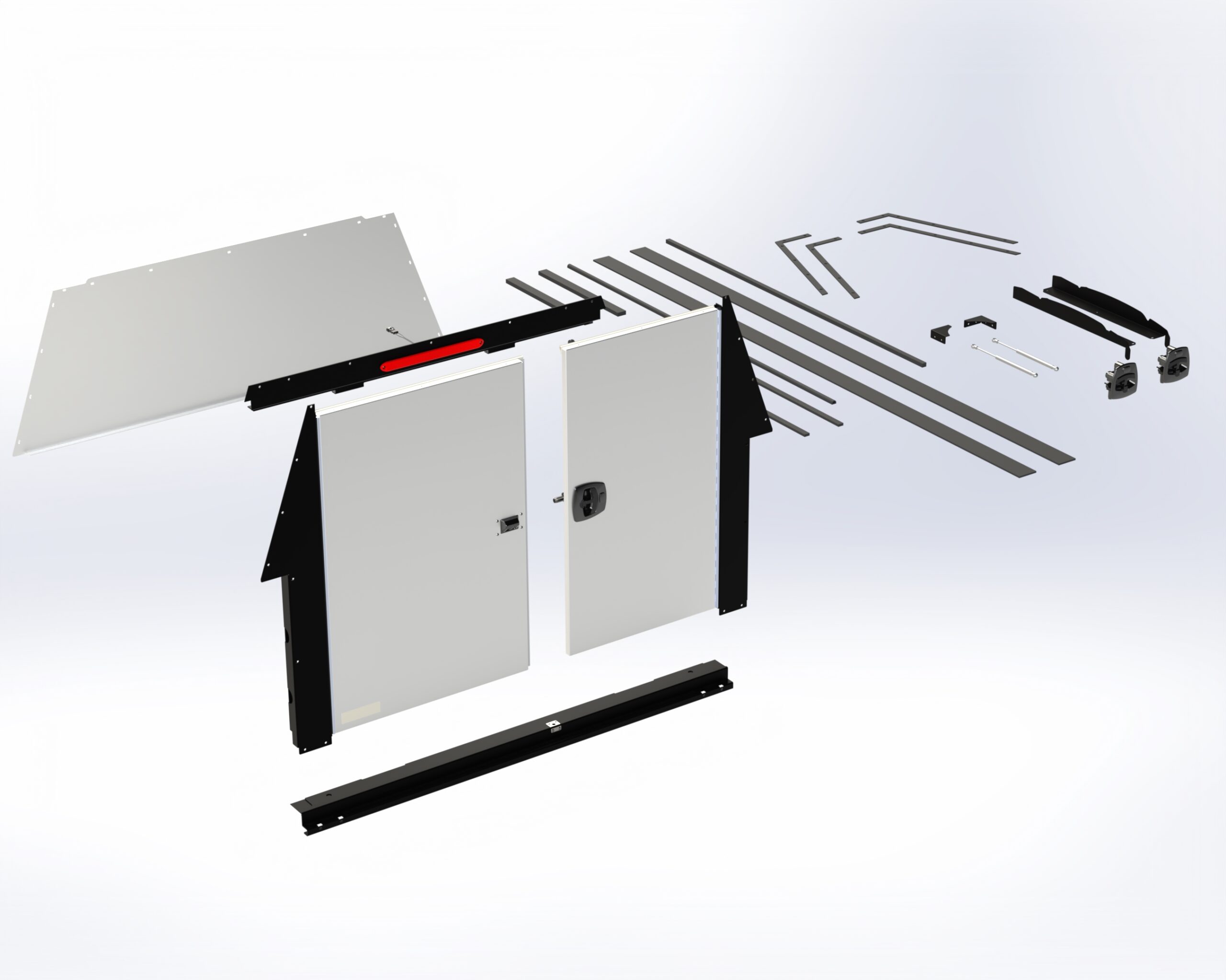 Truck Cap Closure Kit w/ Hatch Door & Mechanical Locks, 23