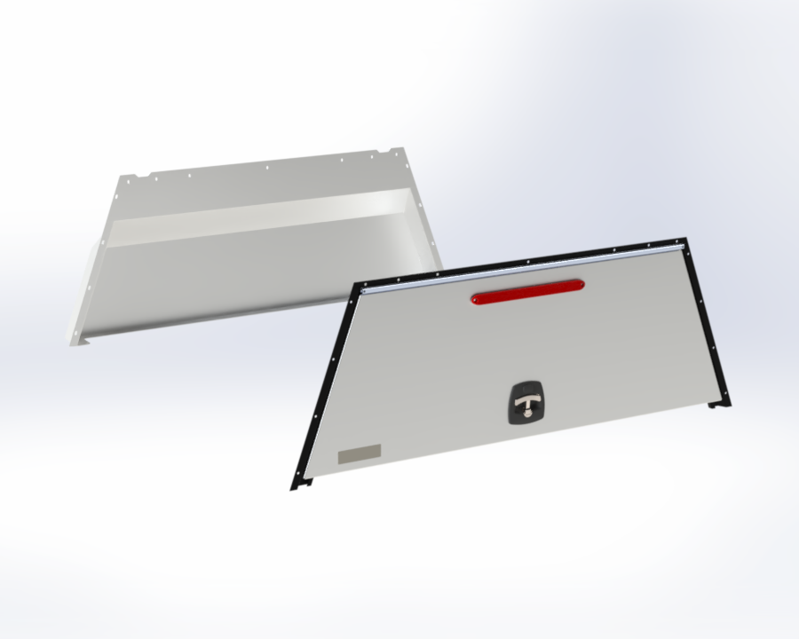 Truck Cap Closure Kit w/ Hatch Door & Mechanical Locks, 23