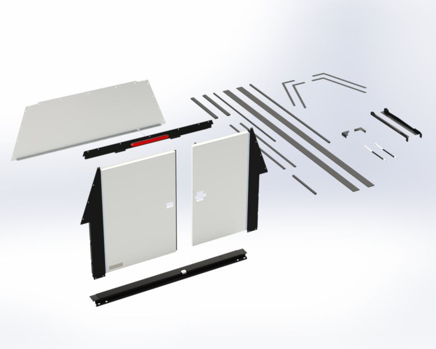 GM Truck Cap Closure Kit w/ Hatch Door & Mechanical Locks, 23