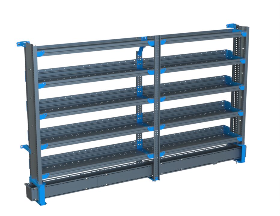 5-Shelf Unit w/ Conduit Tray, 14x102 (R54/F48)