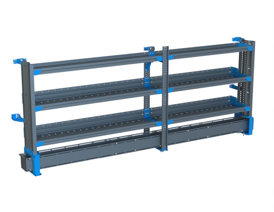 3-Shelf Unit w/ Conduit Tray, 14x108 (R60/F48)