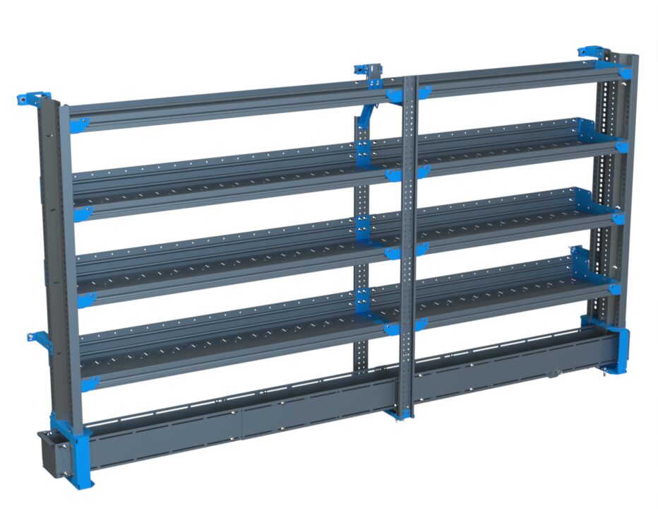 4-Shelf Unit w/ Conduit Tray, 14x108 (R60/F48)