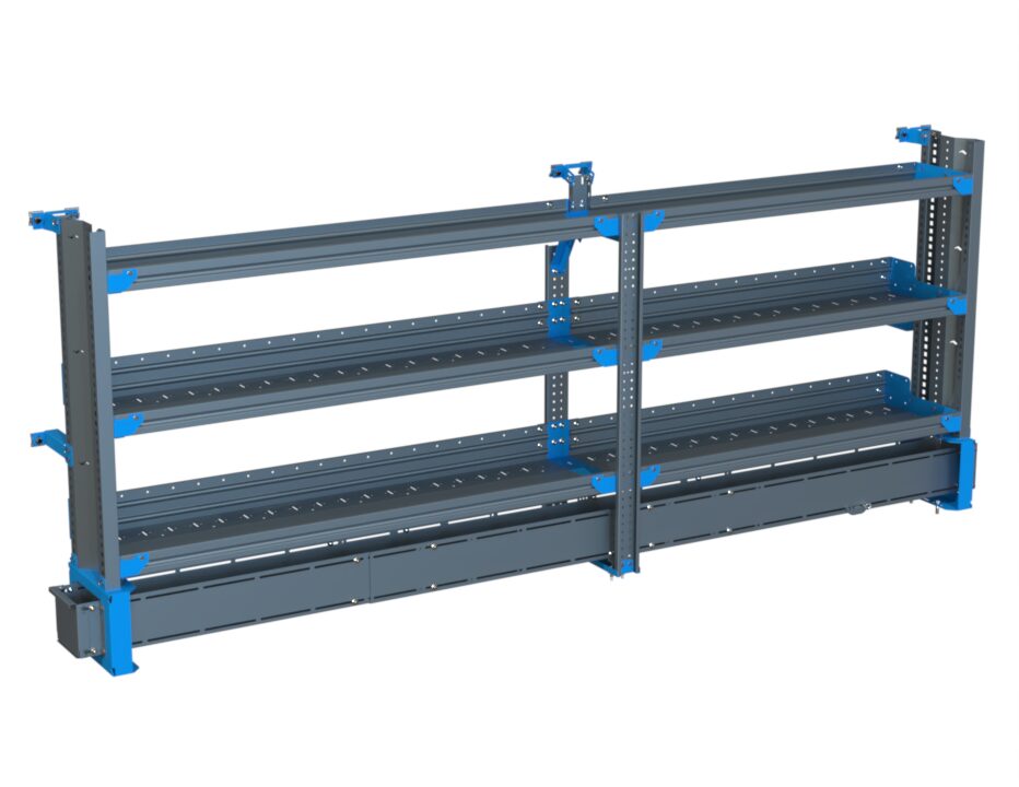 3-Shelf Unit w/ Conduit Tray, 14x108 (R60/F48)