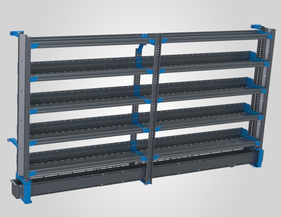 5-Shelf Unit w/ Conduit Tray, 14x114 (R54/F60)