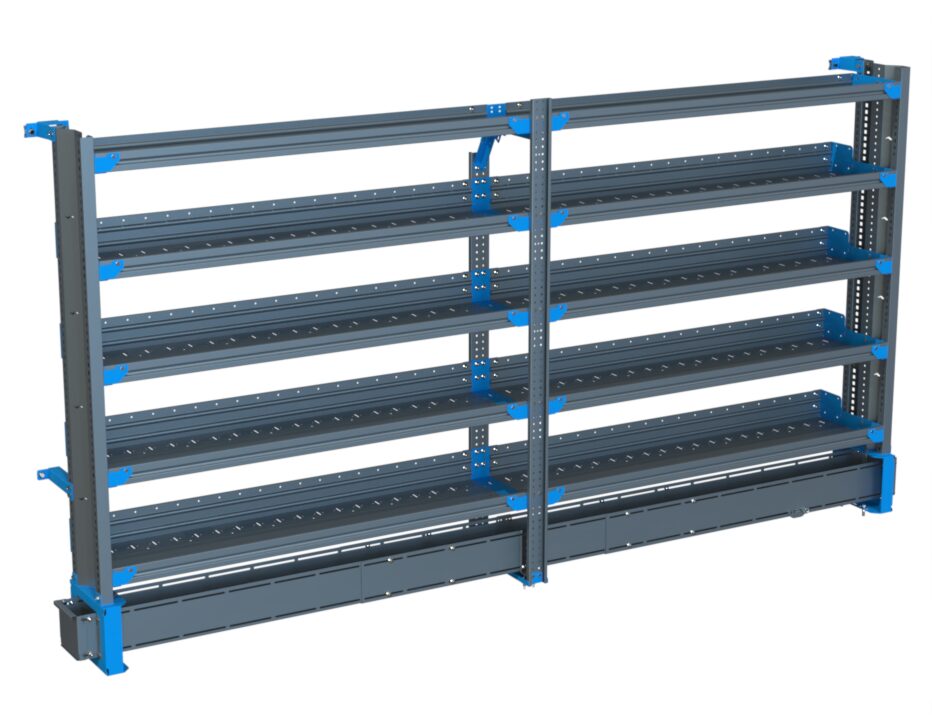 5-Shelf Unit w/ Conduit Tray, Short, 14x120 (R60/F60)