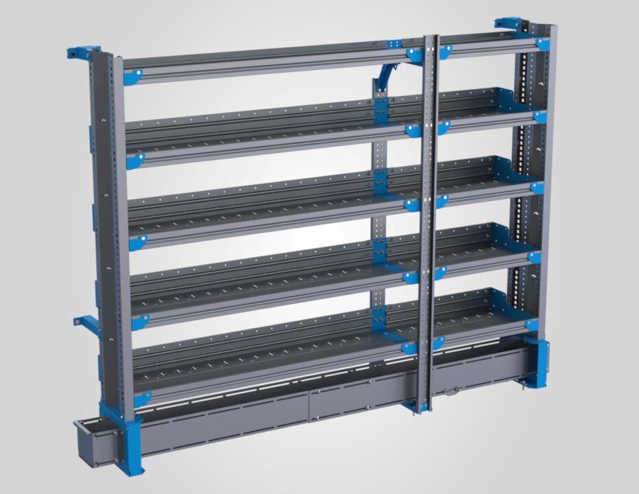 5-Shelf Unit w/ Conduit Tray, 14x78 (R54/F42)