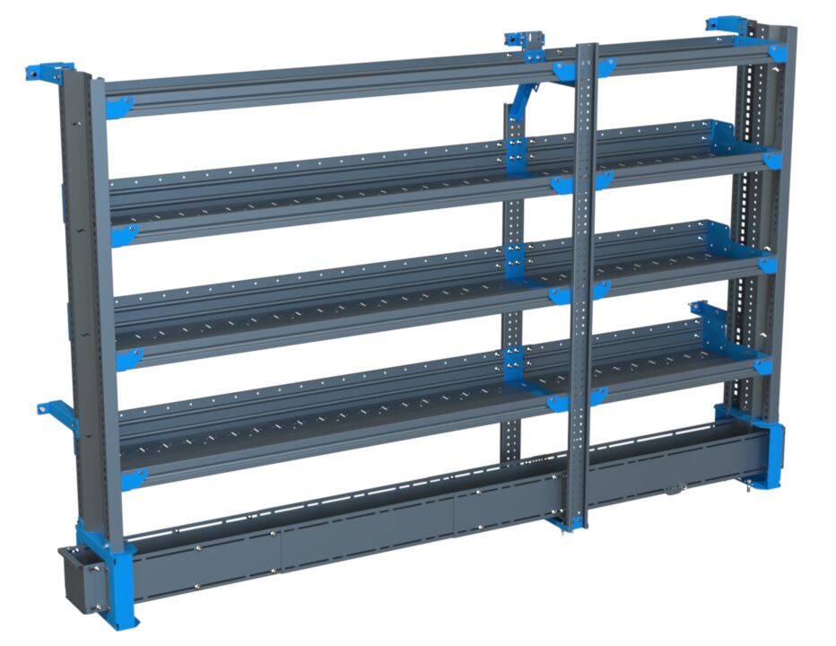 4-Shelf Unit w/ Conduit Tray, 14x90 (R60/F30)