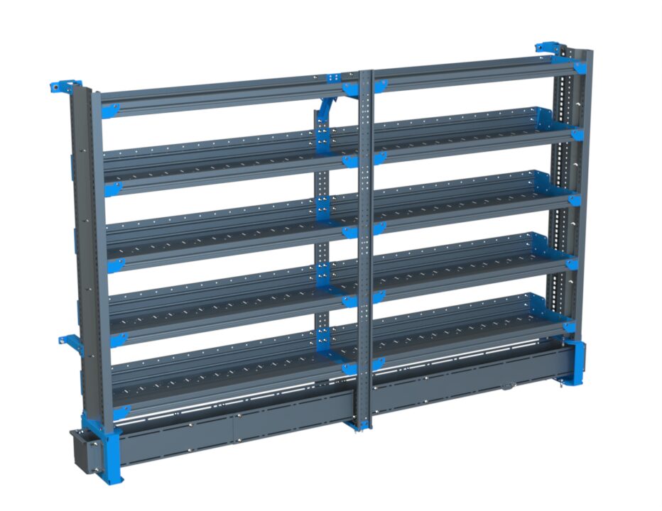 5-Shelf Unit w/ Conduit Tray, Short, 14x96 (R48/F48)