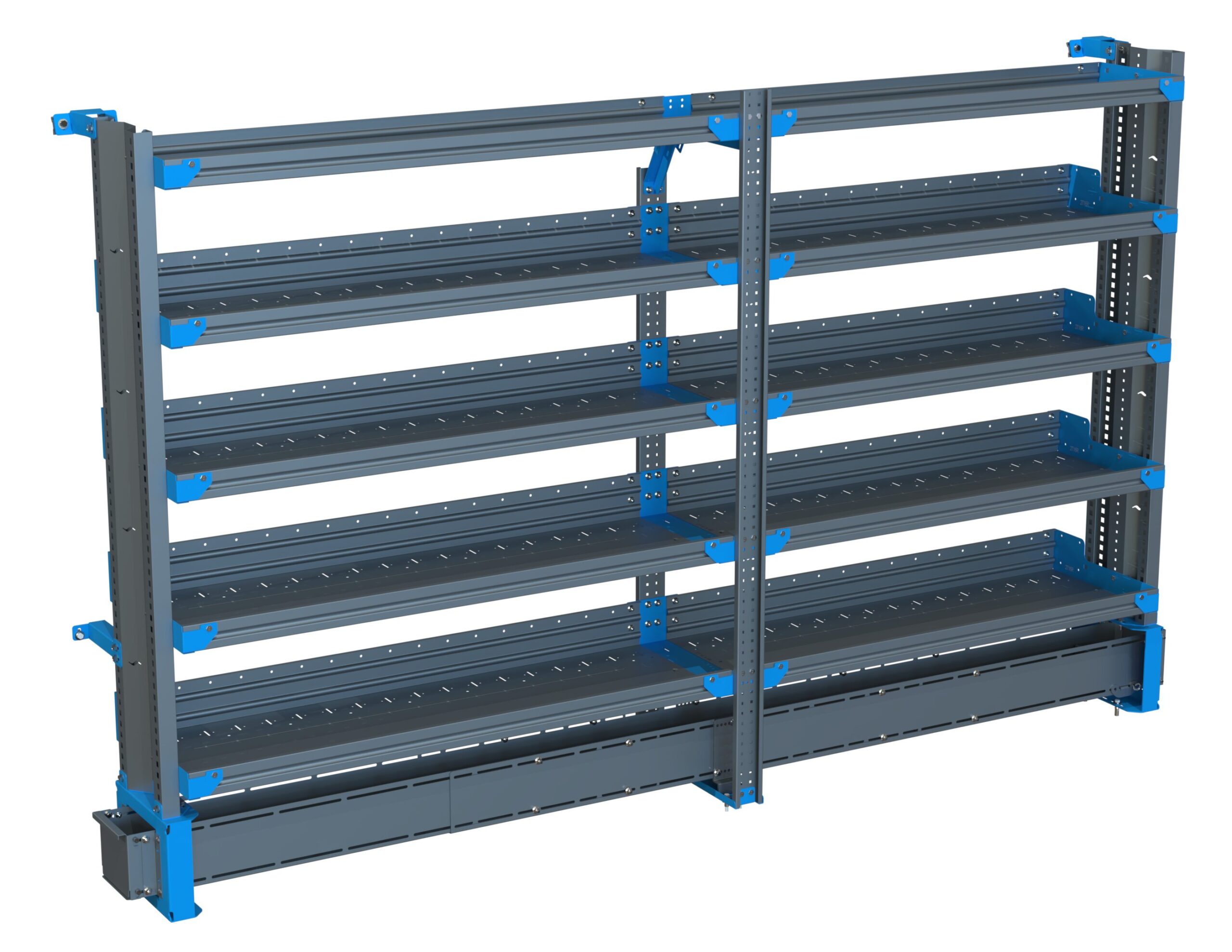 5-Shelf Unit w/ Conduit Tray, 16x102 (R54/F48)