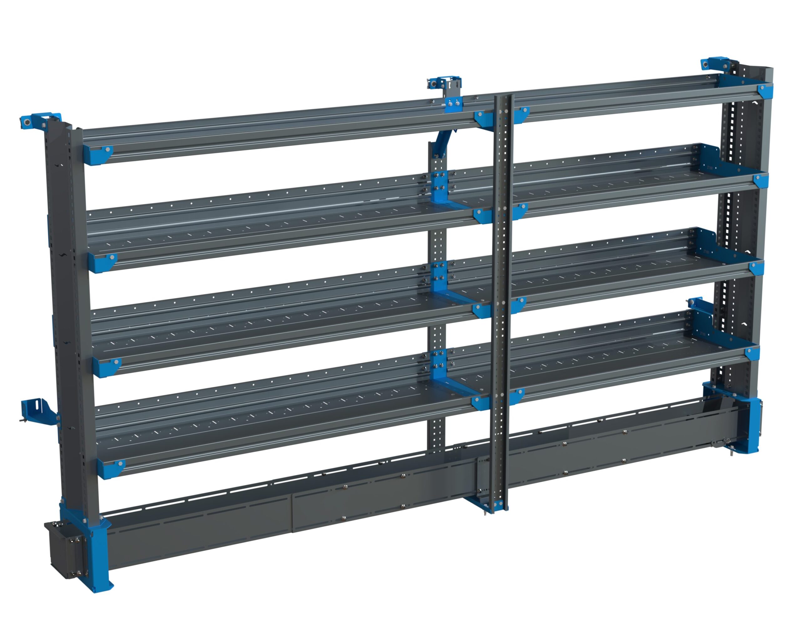 4-Shelf Unit w/ Conduit Tray, 16x108 (R60/F48)