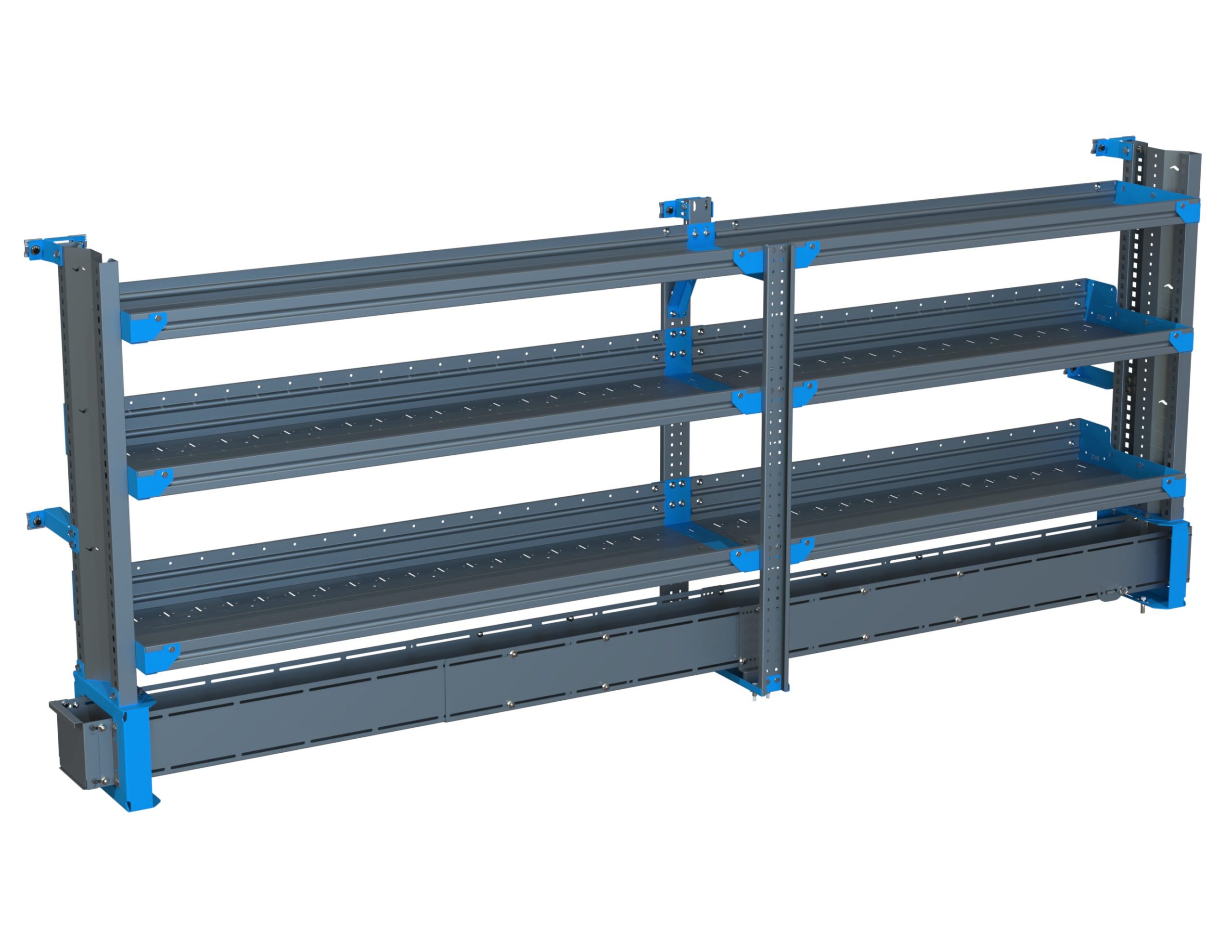 3-Shelf Unit w/ Conduit Tray, 16x108 (R60/F48)