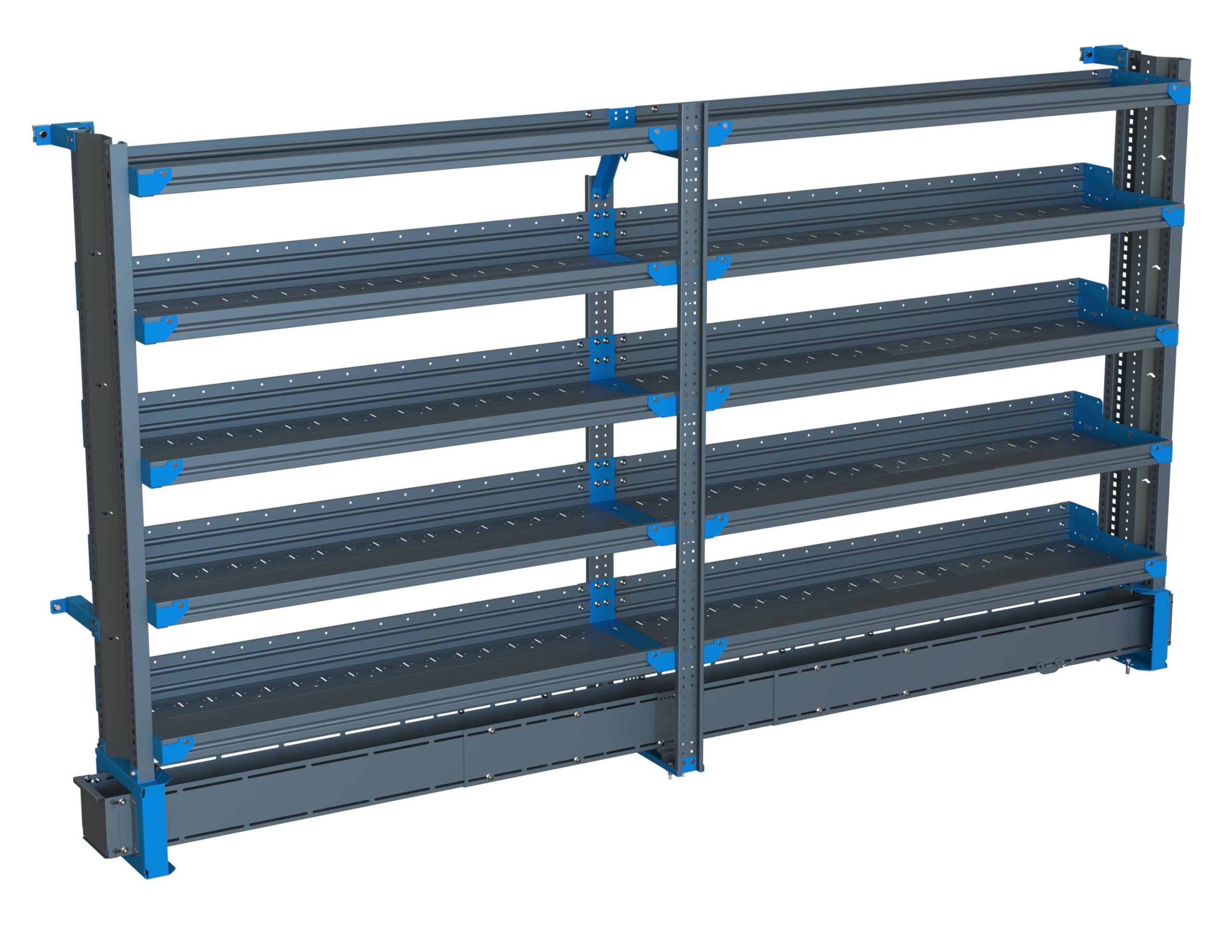 5-Shelf Unit w/ Conduit Tray, Cabinet Use, 16x114 (R54/F60)