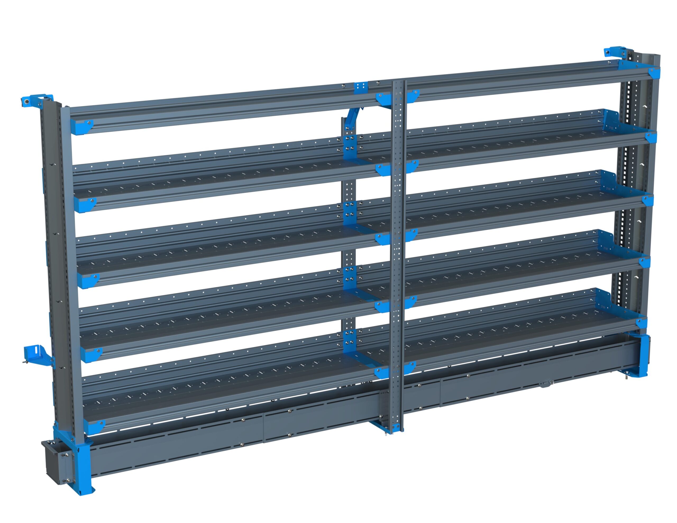 5-Shelf Unit w/ Conduit Tray, Short, 16x120 (R60/F60)