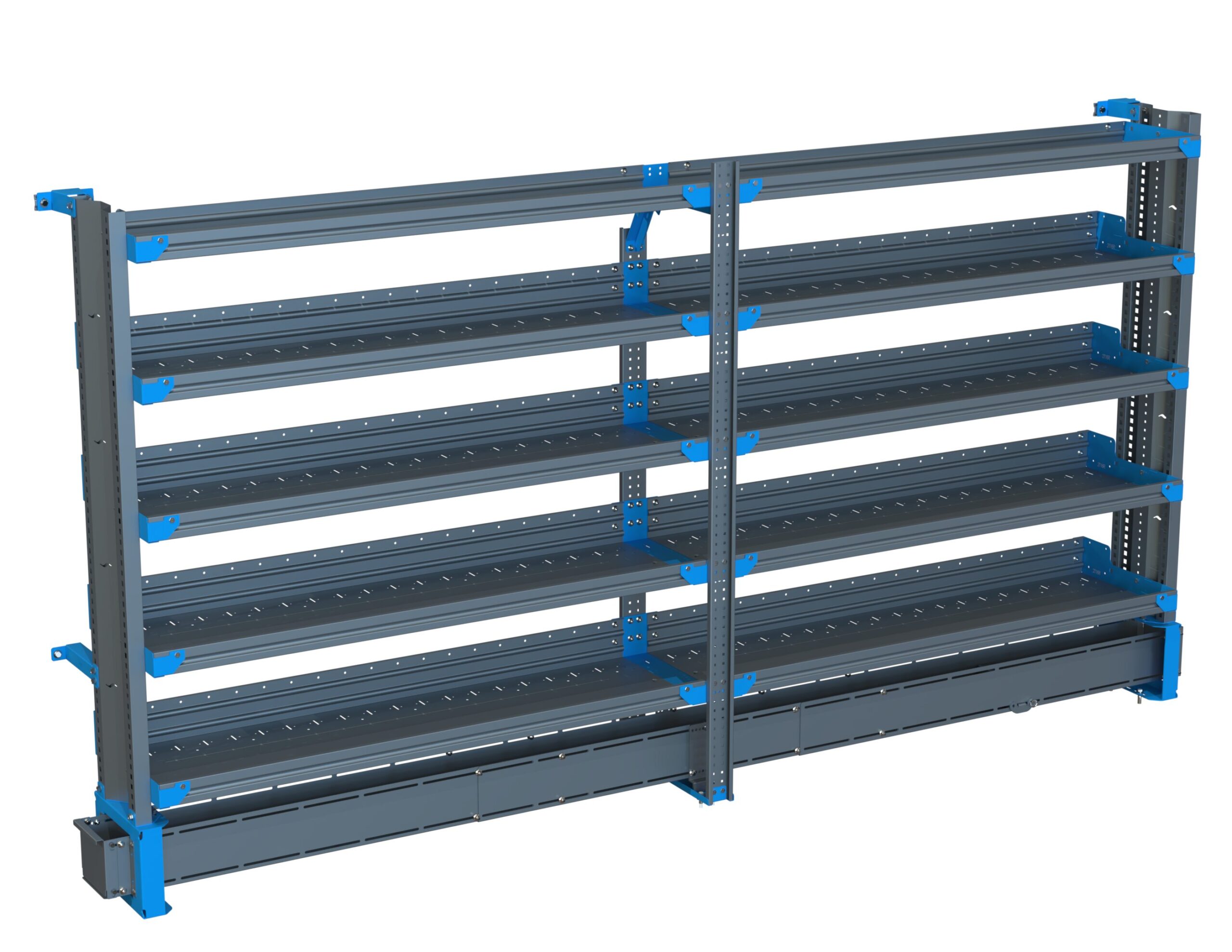 5-Shelf Unit w/ Conduit Tray, Short, 16x120 (R60/F60)
