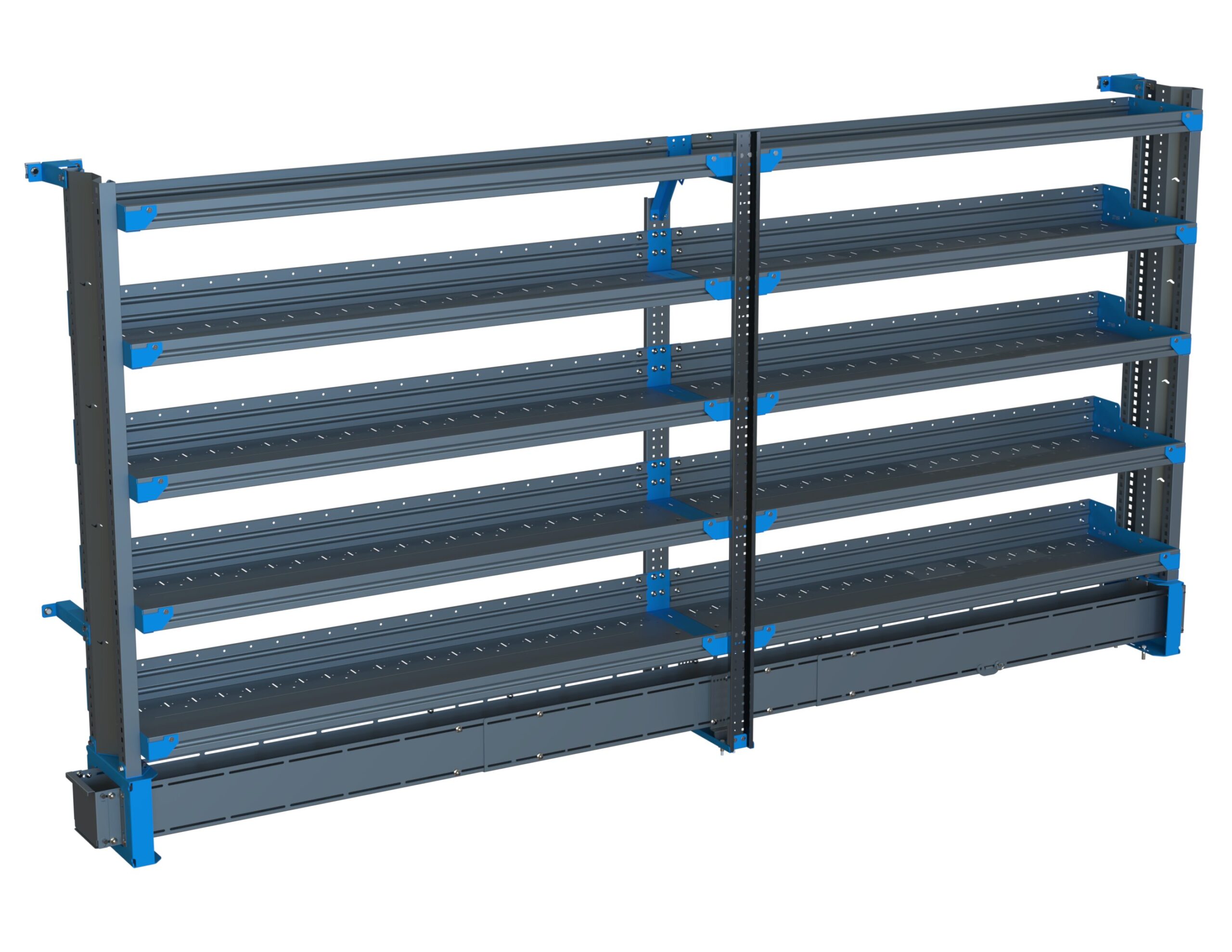 5-Shelf Unit w/ Conduit Tray, Short, 16x126 (R66/F60)