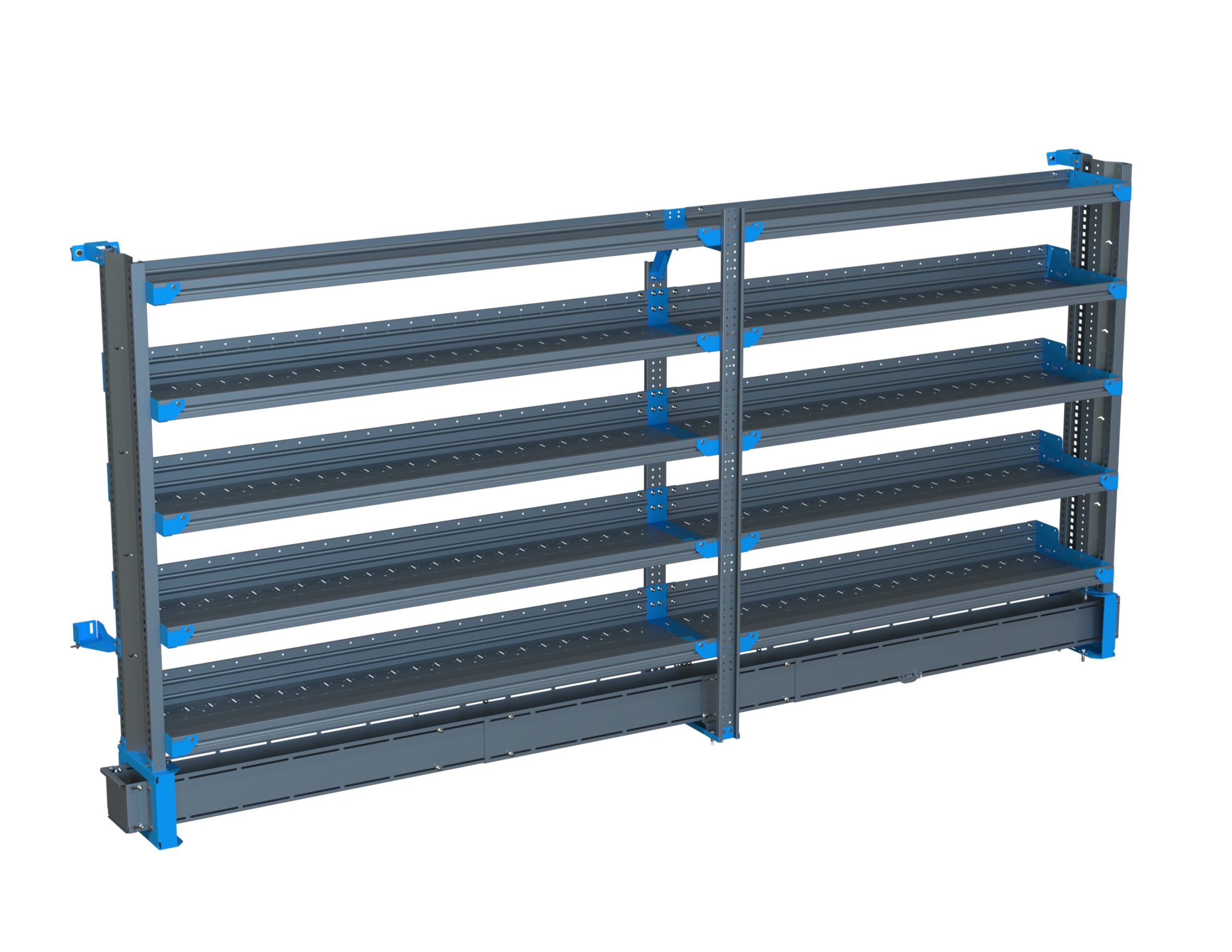 5-Shelf Unit w/ Conduit Tray, 16x132 (R72/F60)