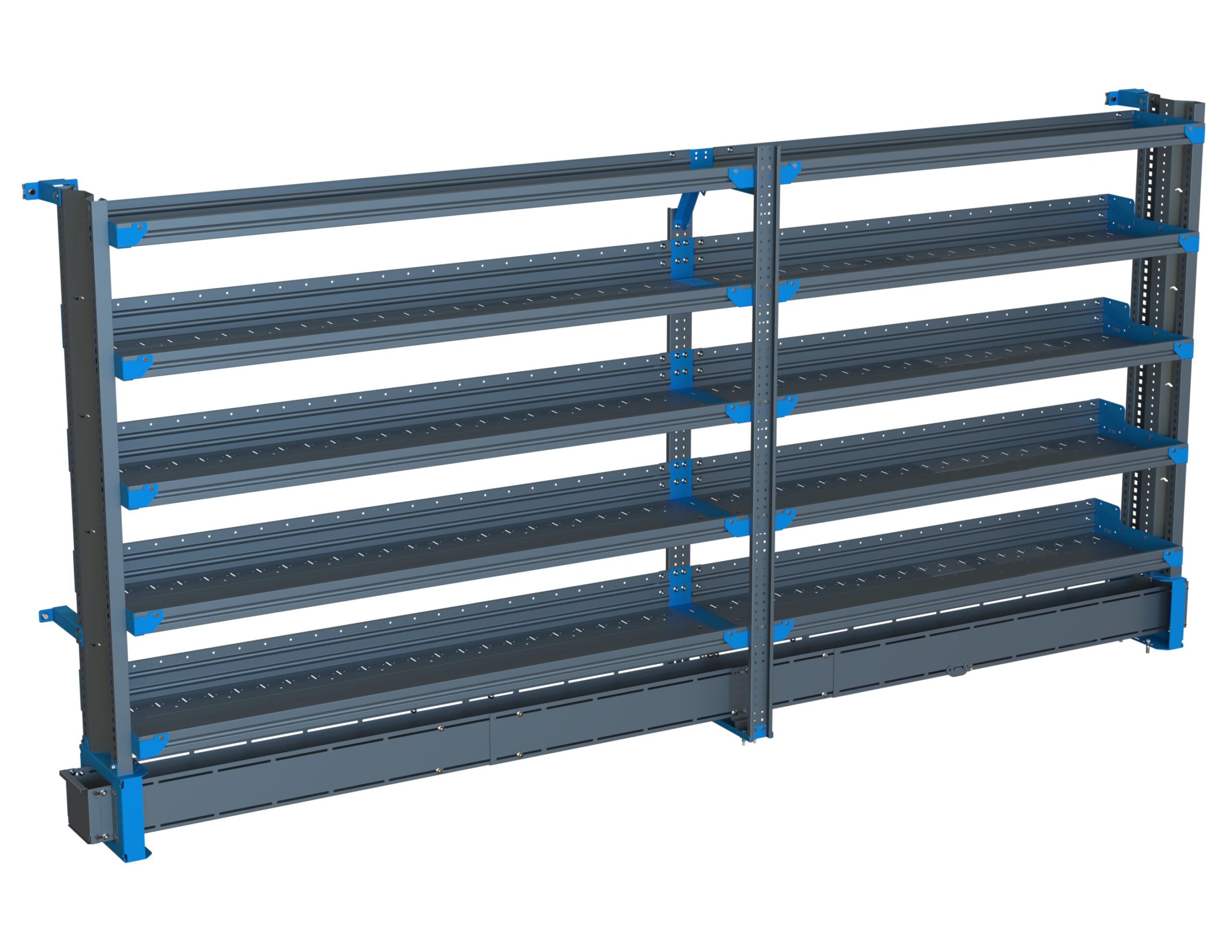 5-Shelf Unit w/ Conduit Tray, 16x132 (R72/F60)
