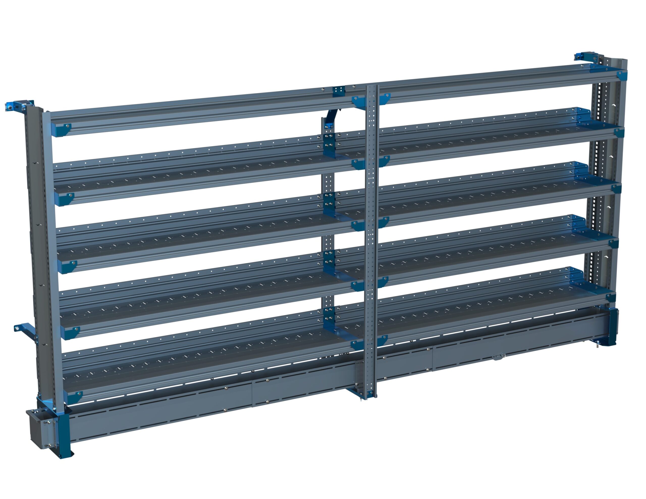 5-Shelf Unit w/ Conduit Tray, 16x132 (R66/F66)