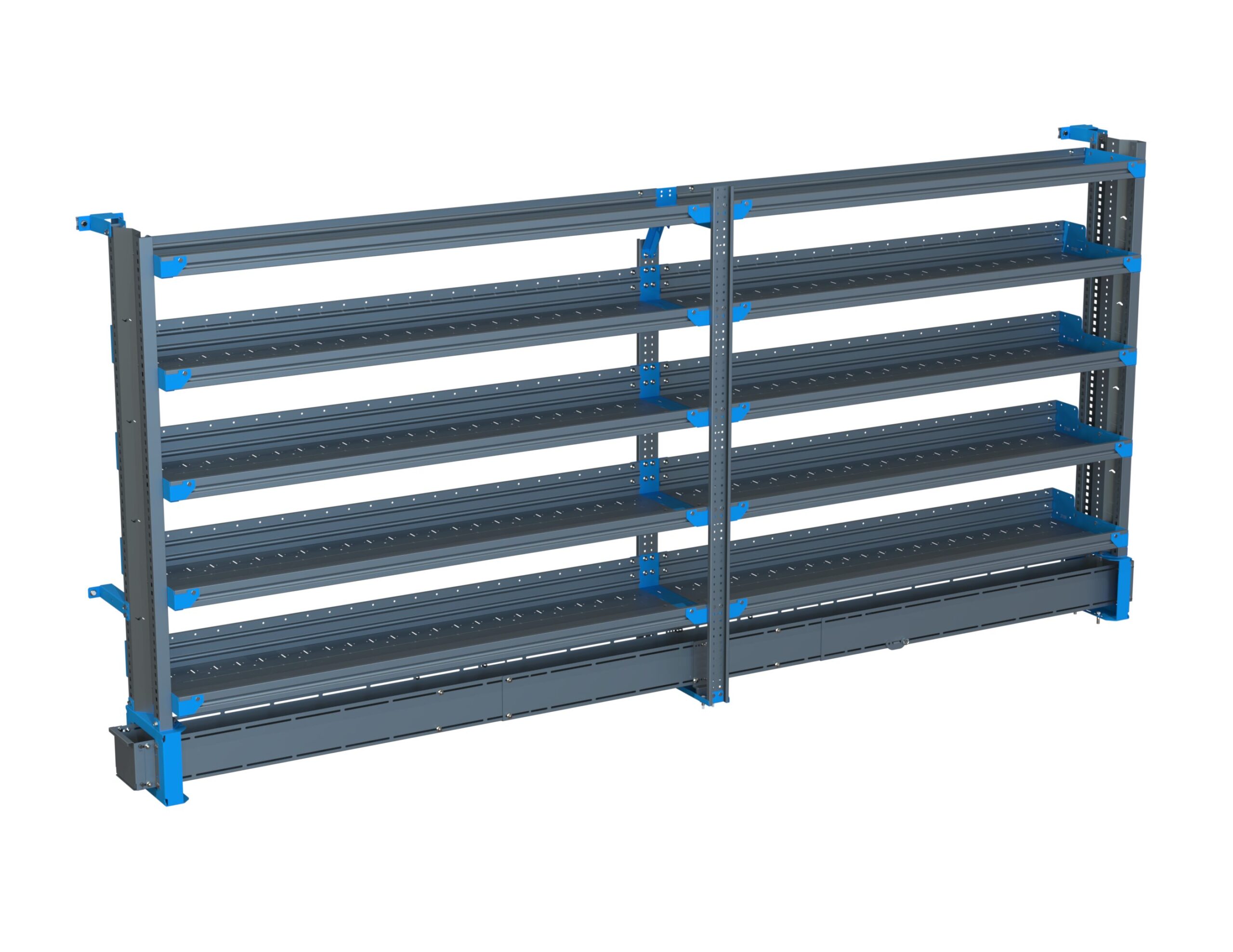 5-Shelf Unit w/ Conduit Tray, Cabinet Use, 16x138 (R72/F66)
